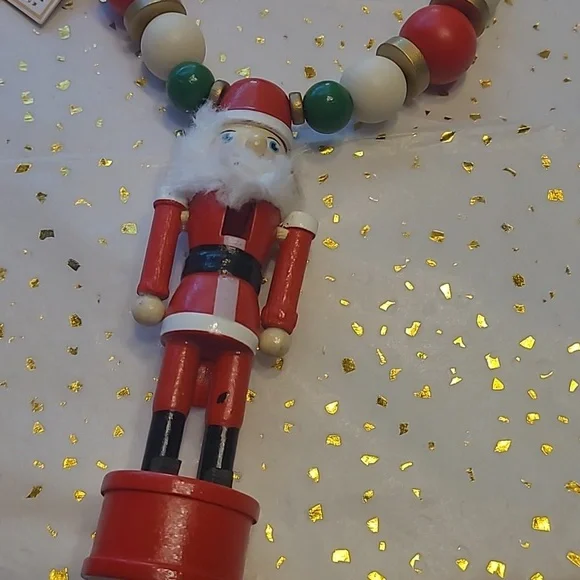 NWT Simply Southern Pink and Red Nutcracker and Santa Necklace Set - Picture 4 of 5
